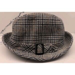 PENDLETON WOOL FEDORA HAT SIZE 7 1/8 PLAID VIRGIN WOOL‎